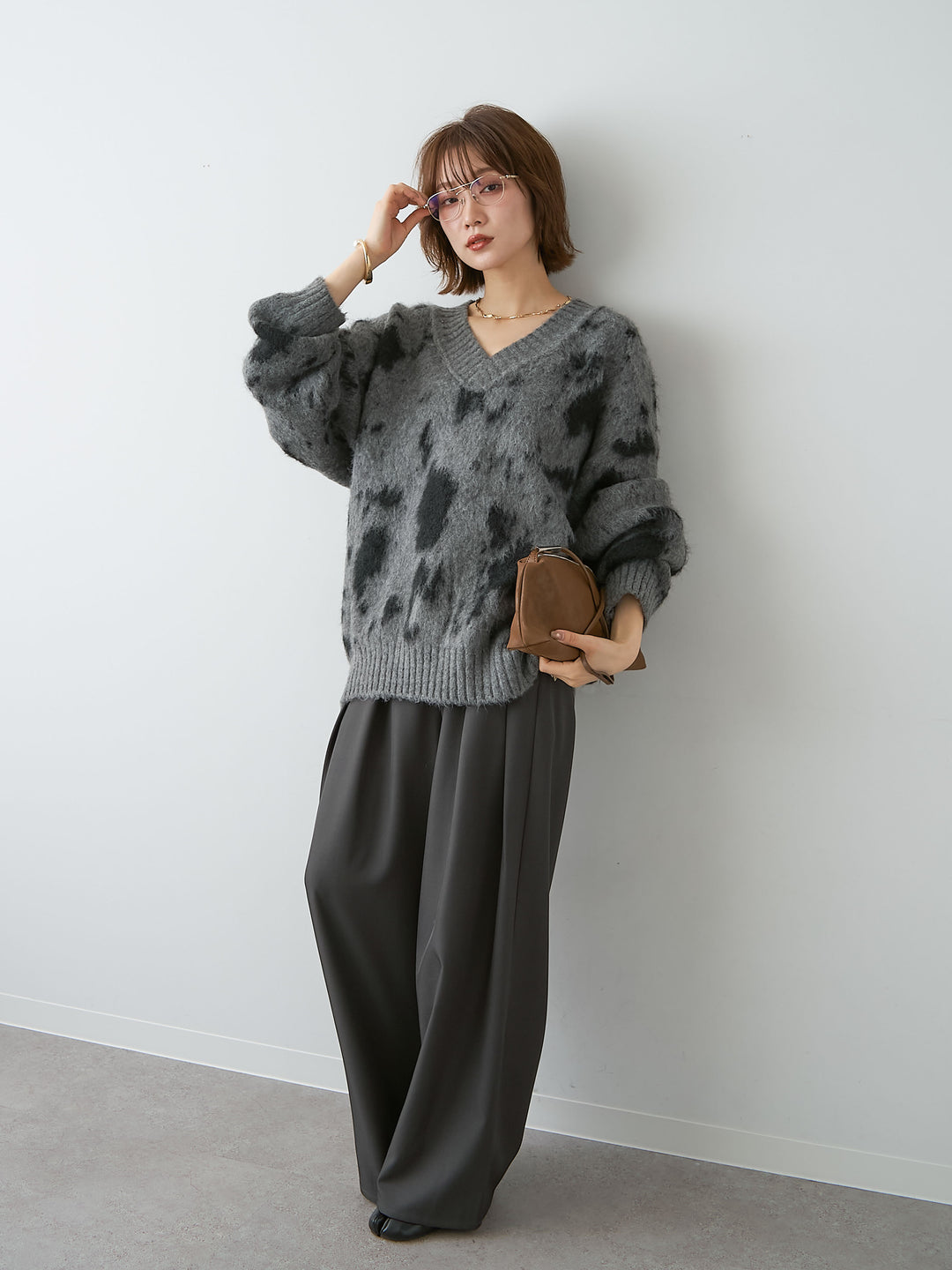 [SET]ダルメシアンオーバーニットプルオーバー+ダルメシアンオーバーニットプルオーバー(2set)