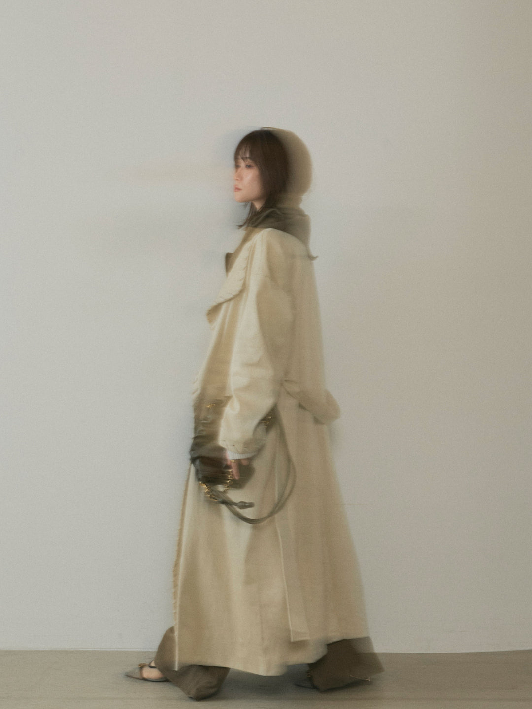 [予約]スカーフ付ワイドパンツ/brown