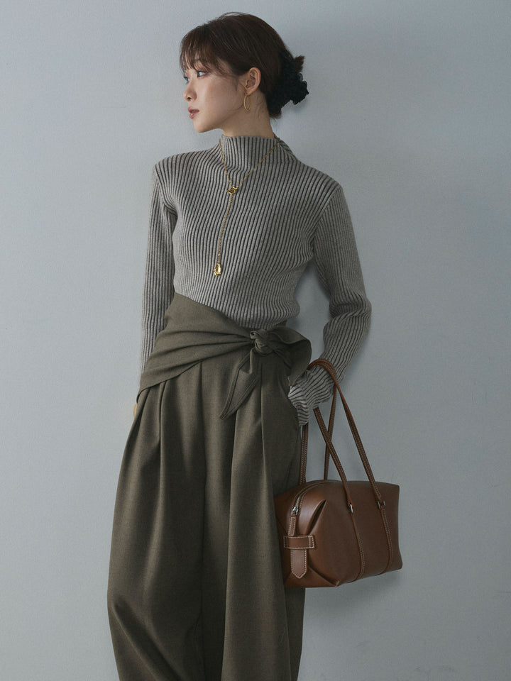 [予約]プレーティングハイネックプルオーバー/beige