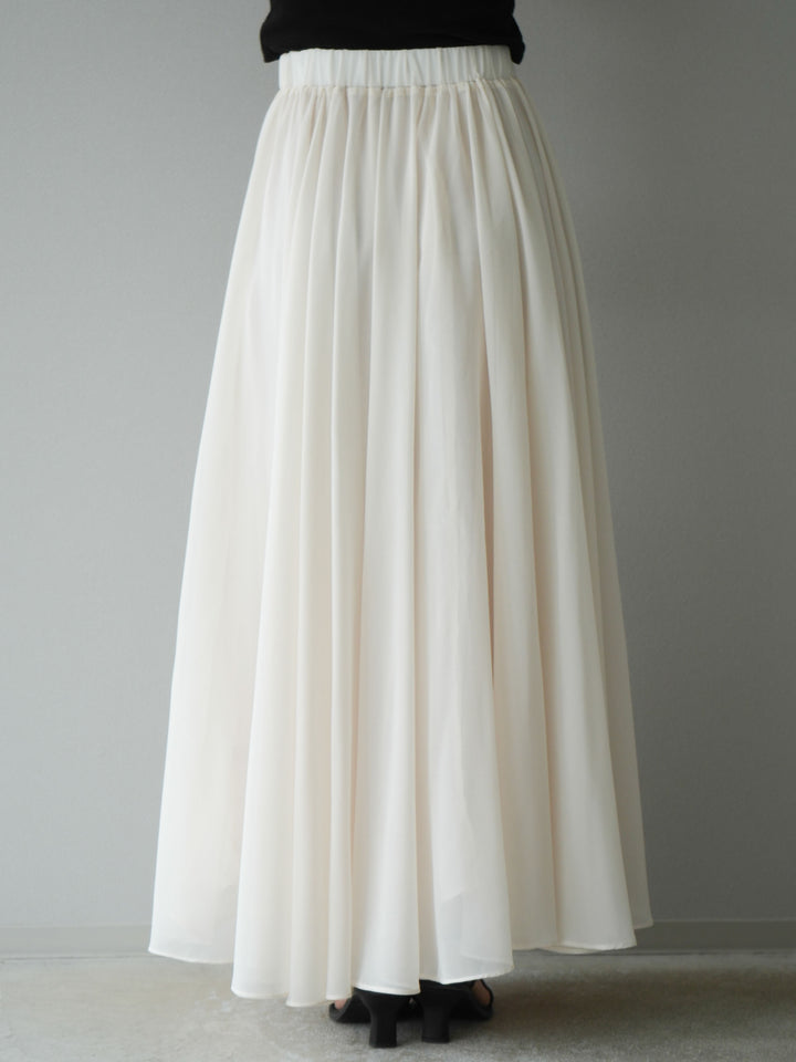 [予約]シフォンフレアスカート/アイボリー