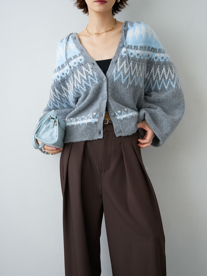 [SET]ノルディックフードカーディガン+選べるアクセセット(2set)