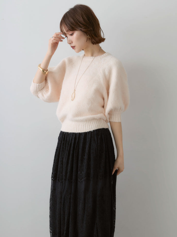 [SET]モヘアハーフプルオーバー+選べるアクセセット(2set)