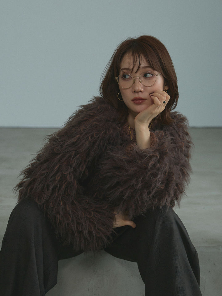 【Allure】[SET]ミックスシャギーループニットプルオーバー+ミックスシャギーループニットプルオーバー(2set)