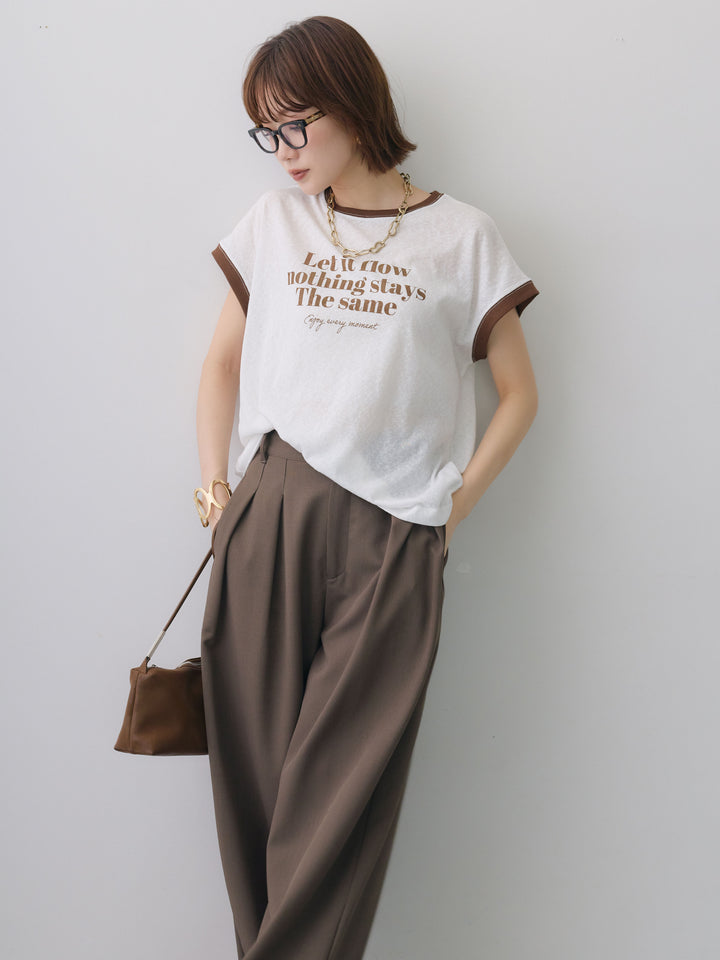 [SET]シアースラブバイカラーフレンチTEE+シアースラブバイカラーフレンチTEE(2set)