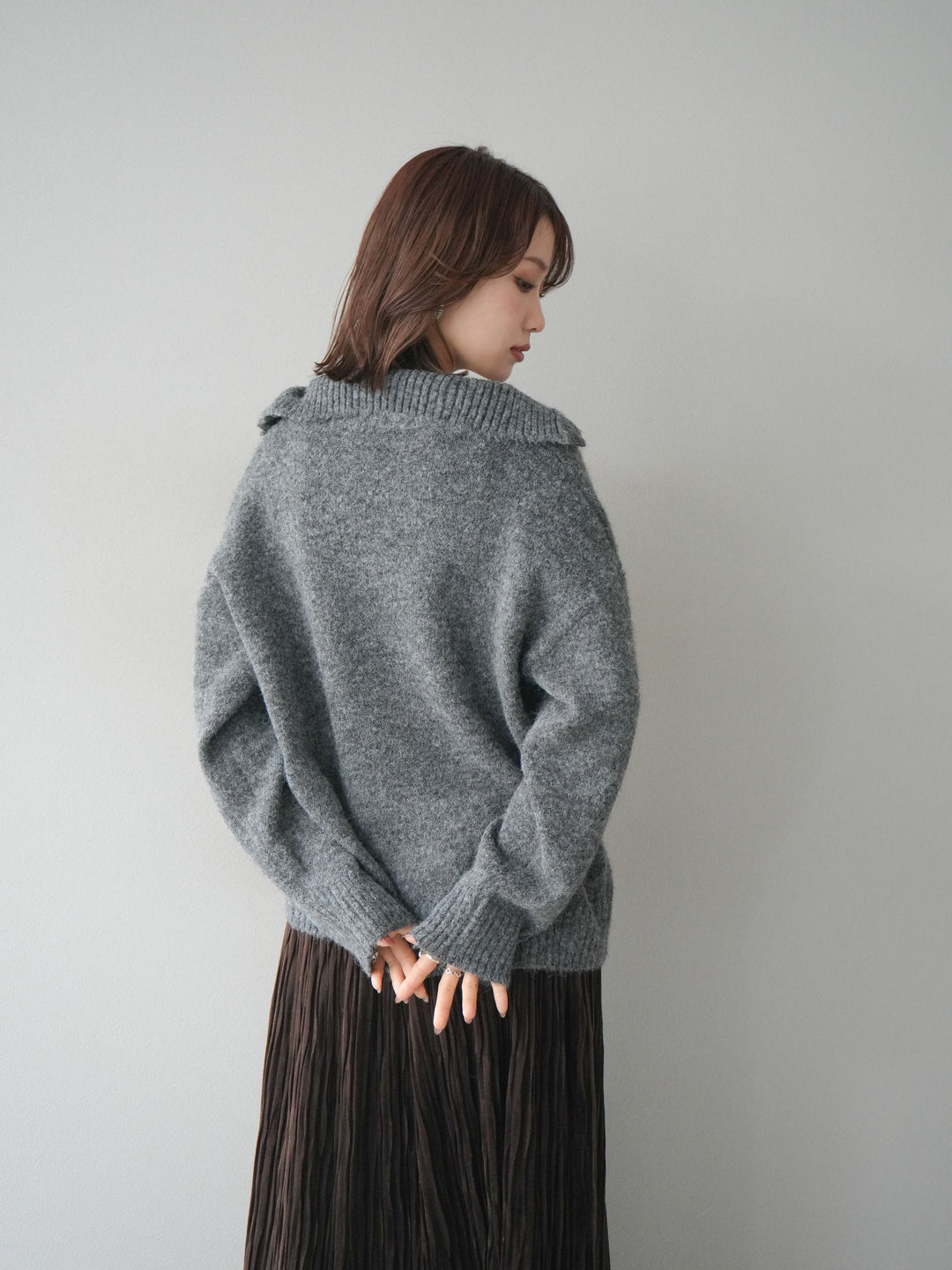 [SET]スキッパーニットプルオーバー+選べるアクセセット(2set)