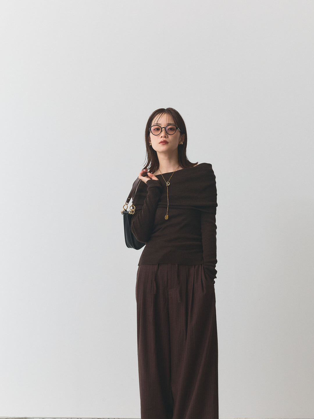 【Allure】[SET]オフショルニットトップス+オフショルニットトップス(2set)