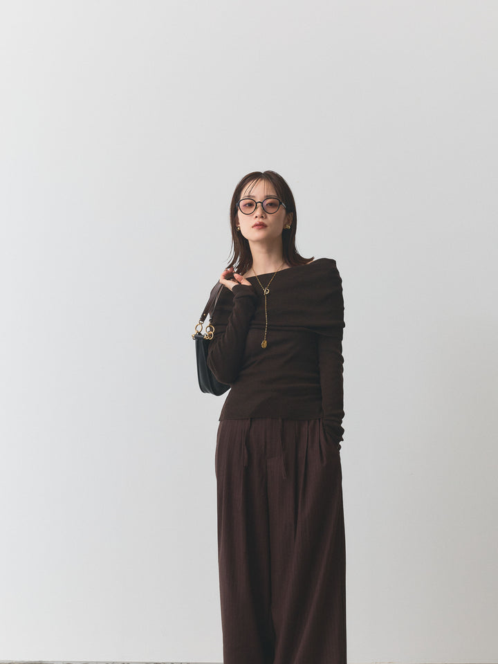 【Allure】[SET]オフショルニットトップス+オフショルニットトップス(2set)