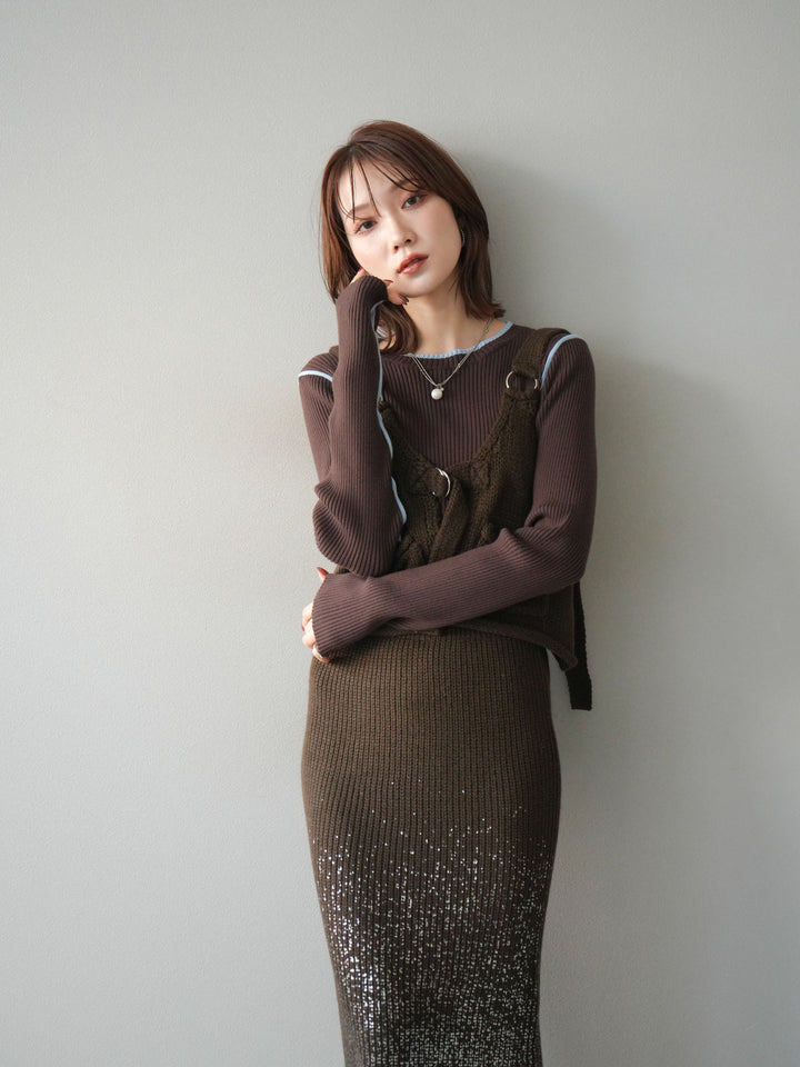 [予約]ニットビスチェ/coffeebrown