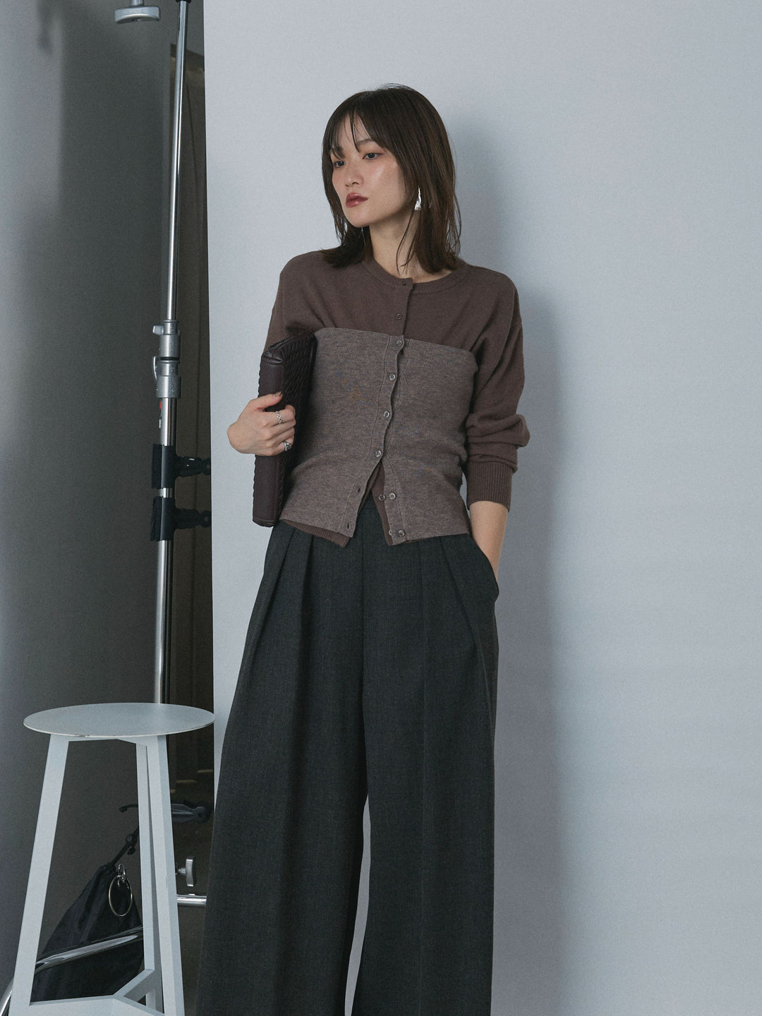 【Allure】[SET]2WAYビスチェアンサンブルカーディガン+2WAYビスチェアンサンブルカーディガン(2set)