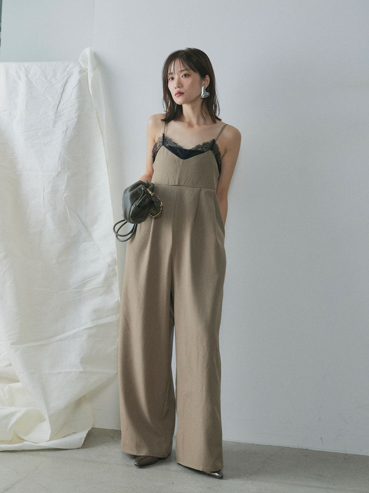 [予約]レースキャミオールインワン/beige
