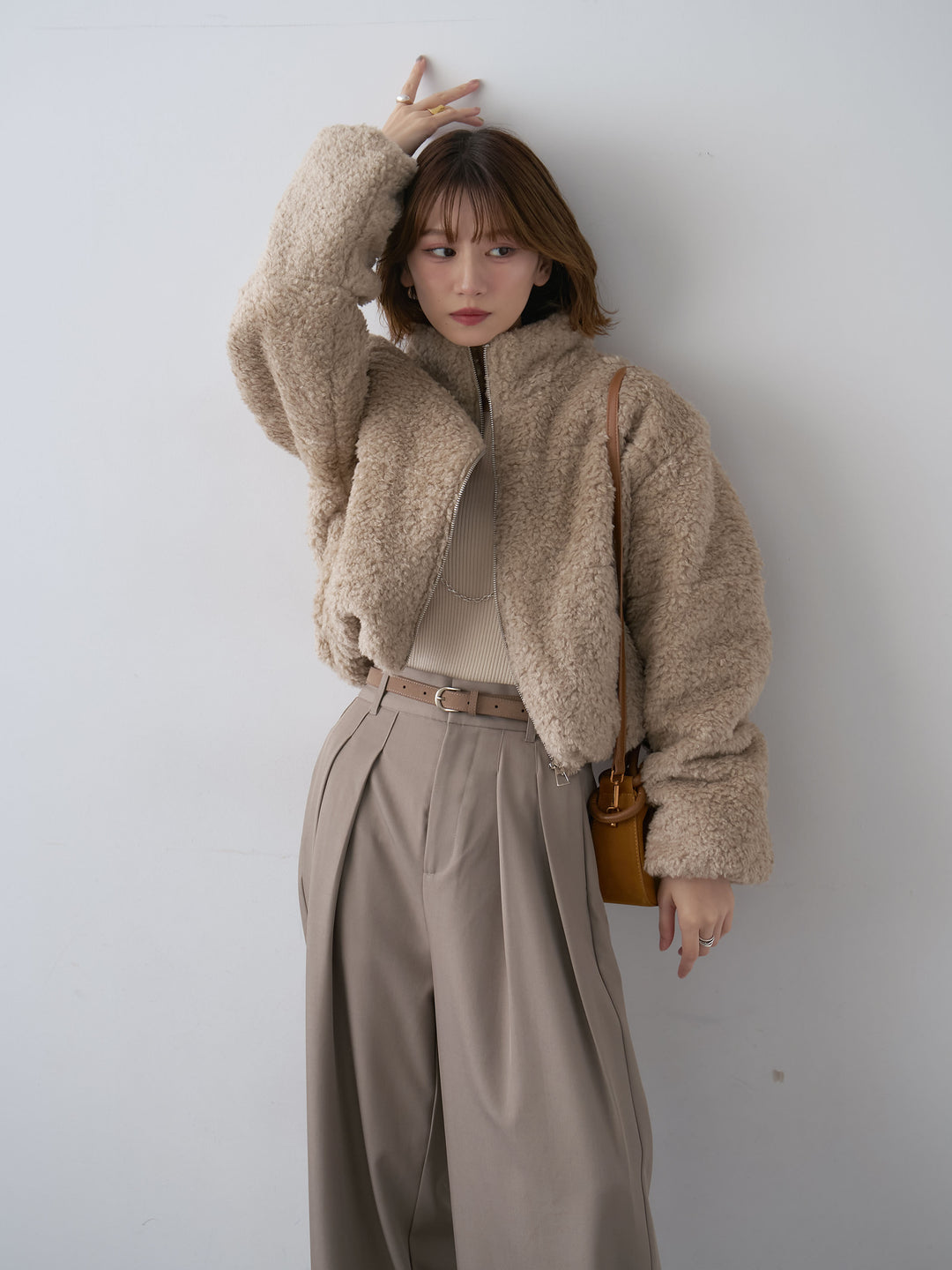 [SET] Bouclé Boa Zip Blouson + Bouclé Boa Zip Blouson (2 件套)