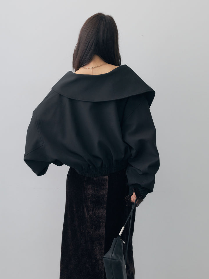 [予約]ベロアレースドッキングオフショルワンピース/brown