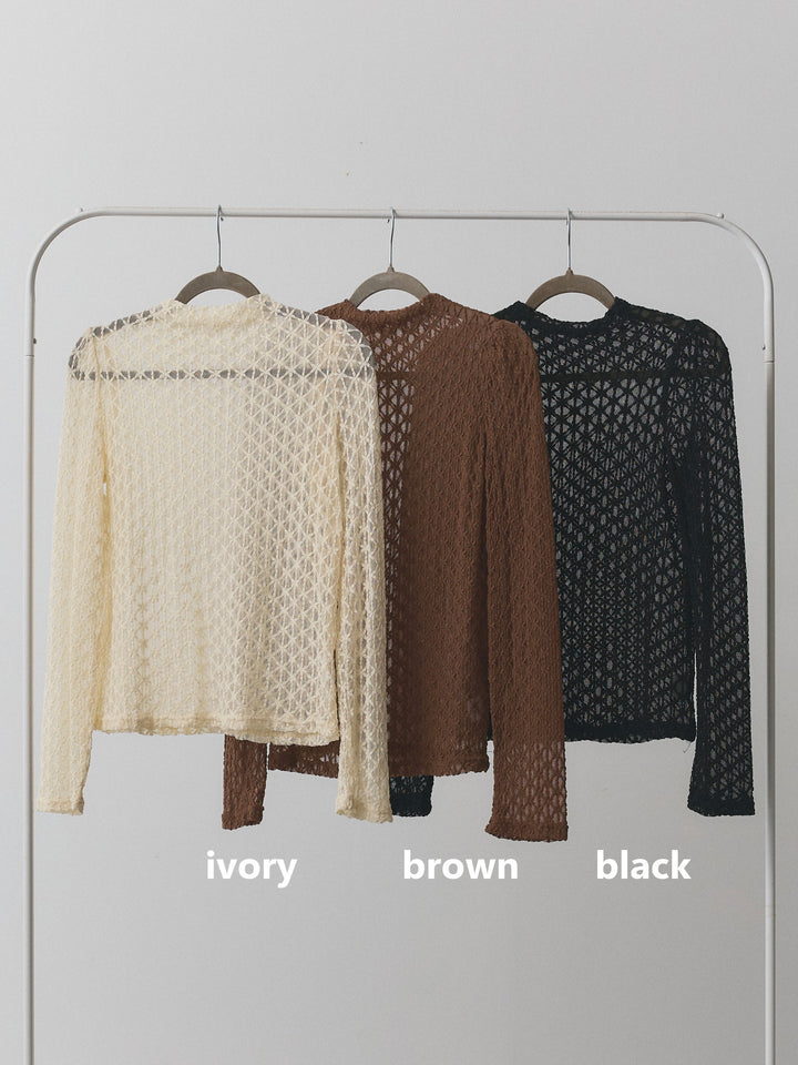 【Allure】[SET]フラワーレーストップス+フェイクファービックカラージャケット(2set)