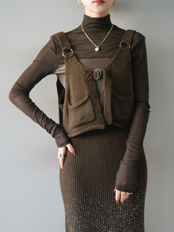 [予約]ニットビスチェ/coffeebrown