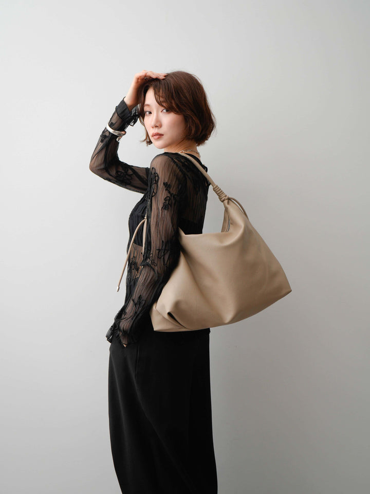 [SET]コード刺繍シアーロングスリーブトップス+選べるアクセセット(2set)