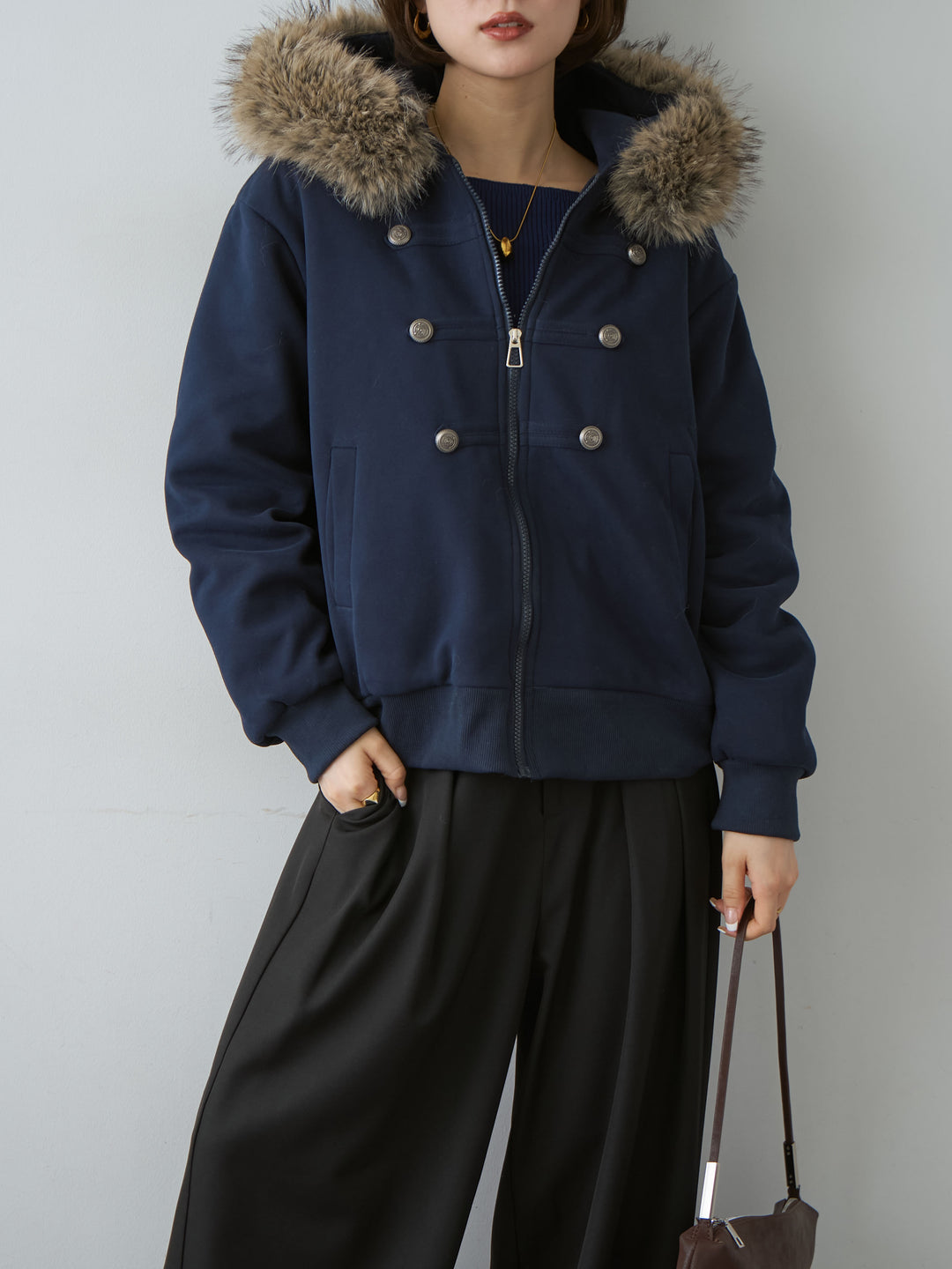 [SET]ナポレオンスウェットパフブルゾン+選べるアクセセット(2set)