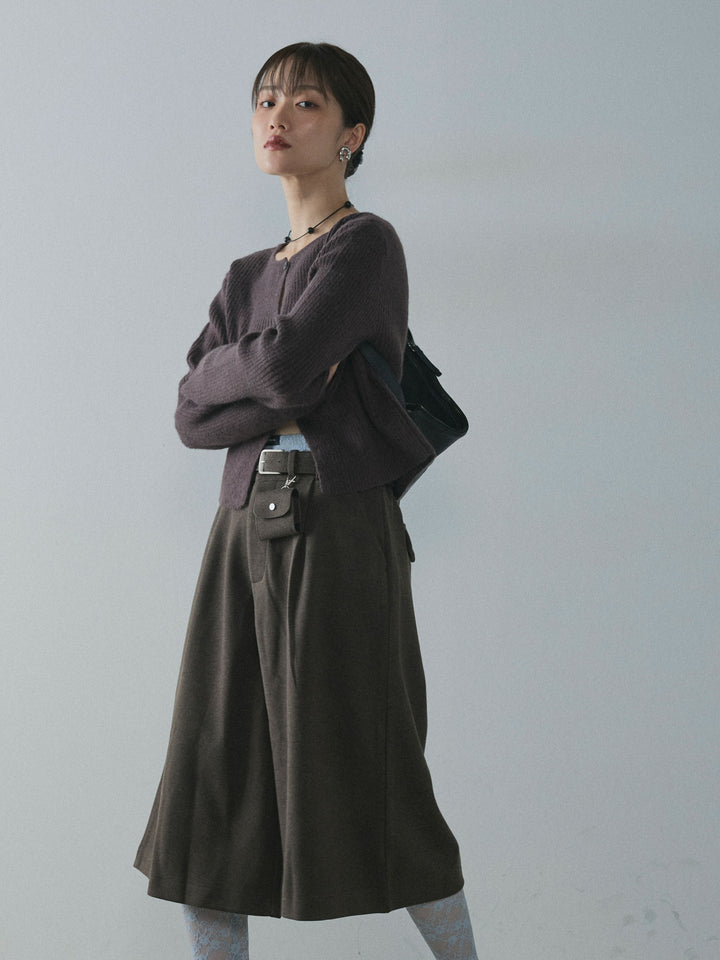 【Allure】[SET]デザインショートニットカーディガン+デザインショートニットカーディガン(2set)