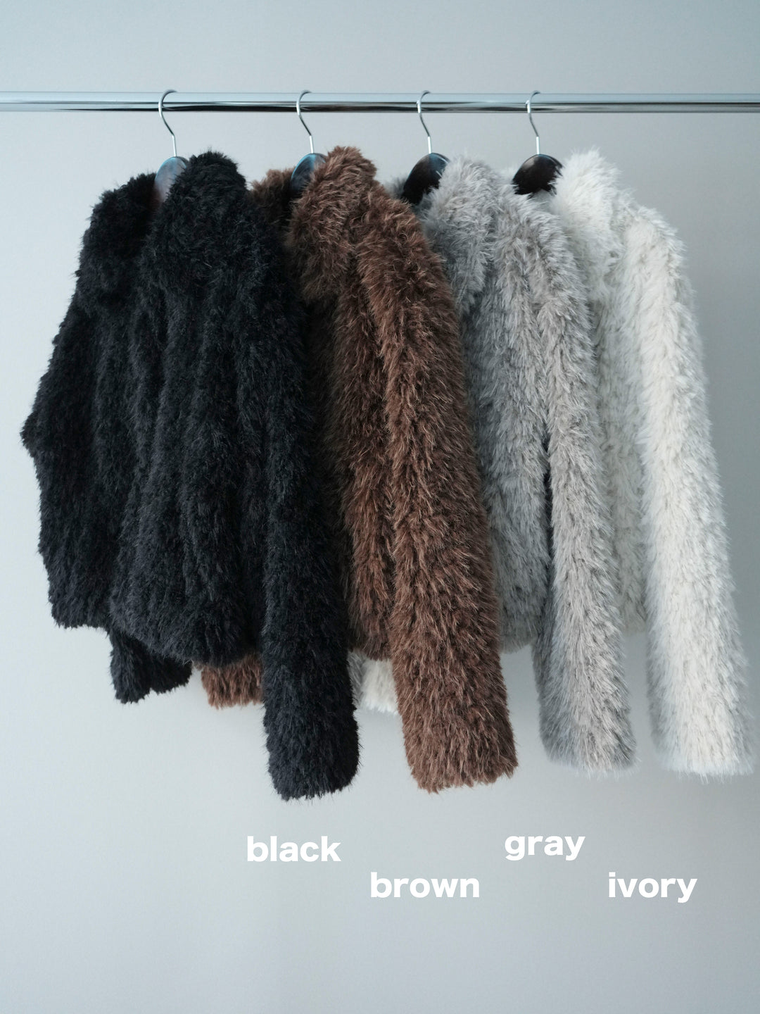 [SET]フェイクファー襟付きショートブルゾン+チュールレーストップス(2set)