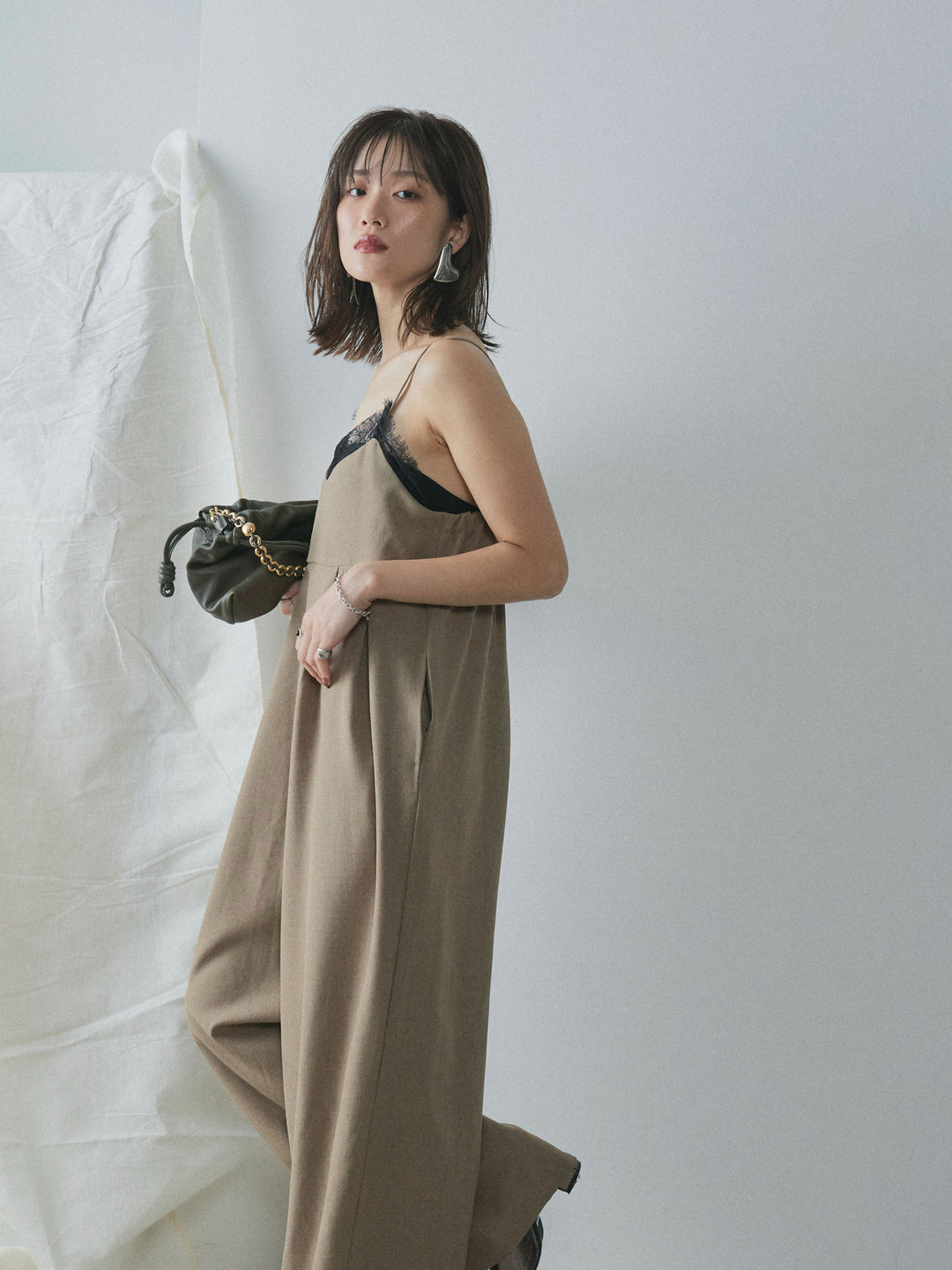 [予約]レースキャミオールインワン/beige