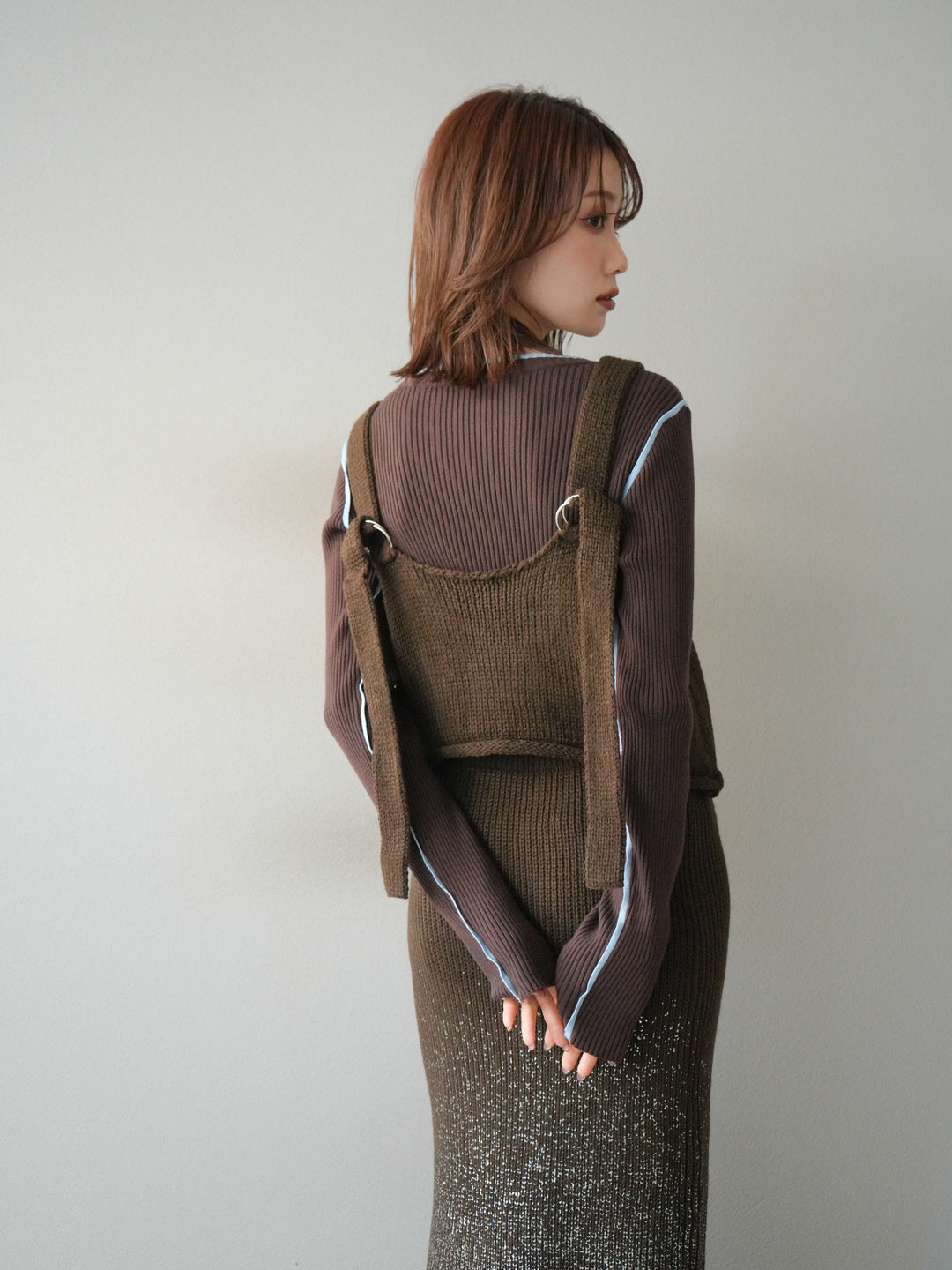 [予約]ニットビスチェ/coffeebrown