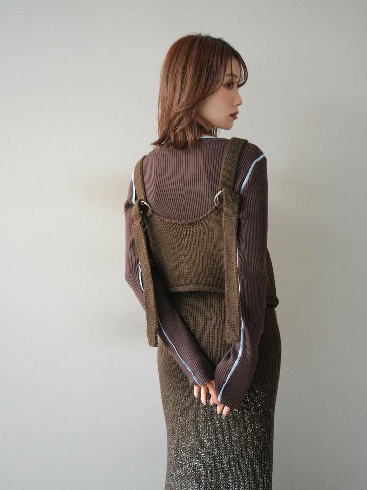 [予約]ニットビスチェ/coffeebrown