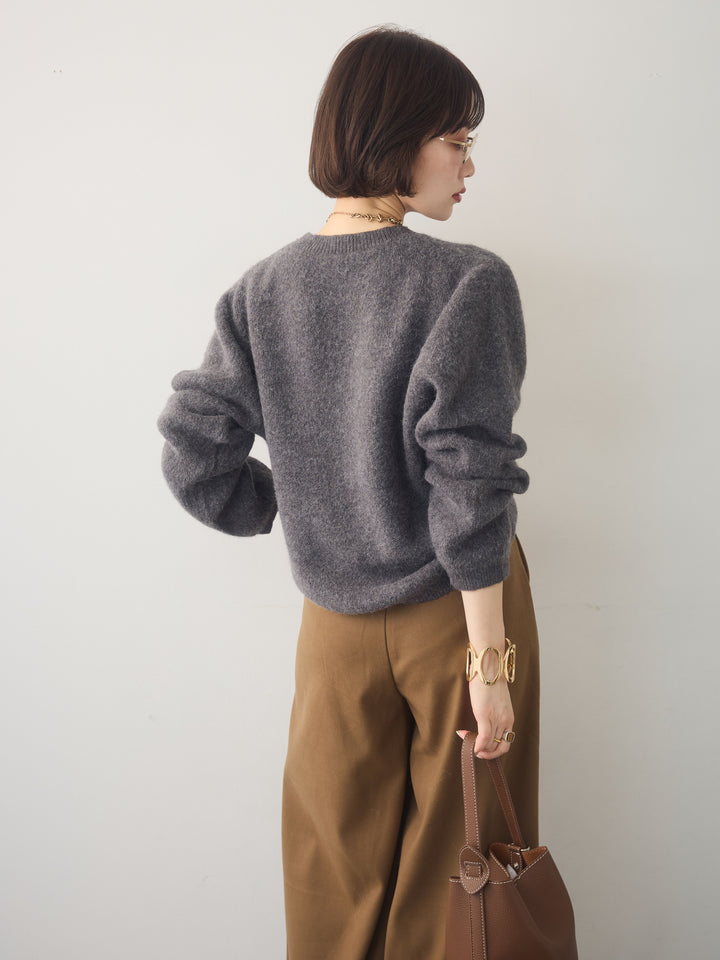 [SET]ソフトヘアリークルーネックニットトップス+ソフトヘアリークルーネックニットトップス(2set)
