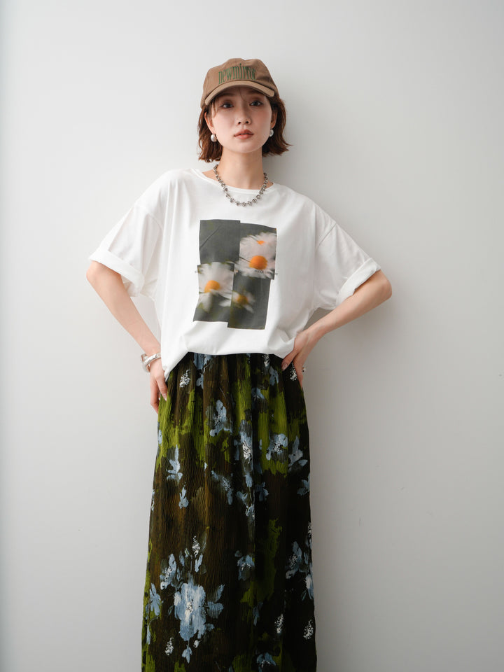 [SET]フラワーフォトTEE+フラワーフォトTEE(2set)