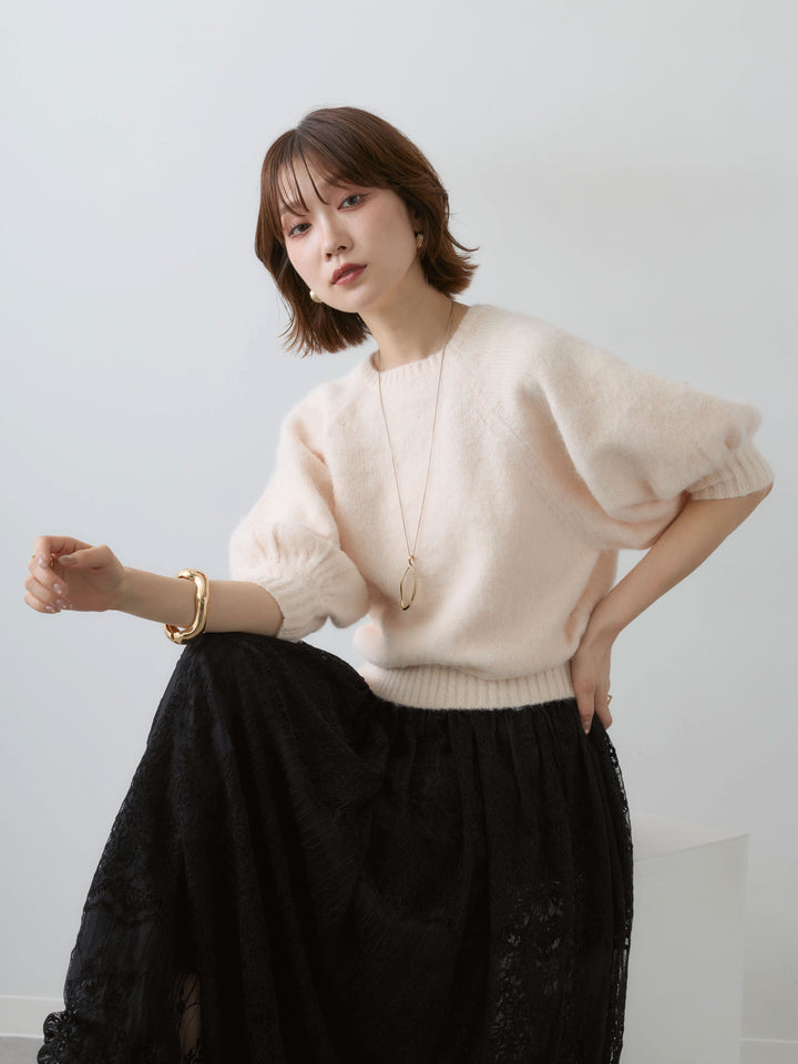[SET]モヘアハーフプルオーバー+選べるアクセセット(2set)