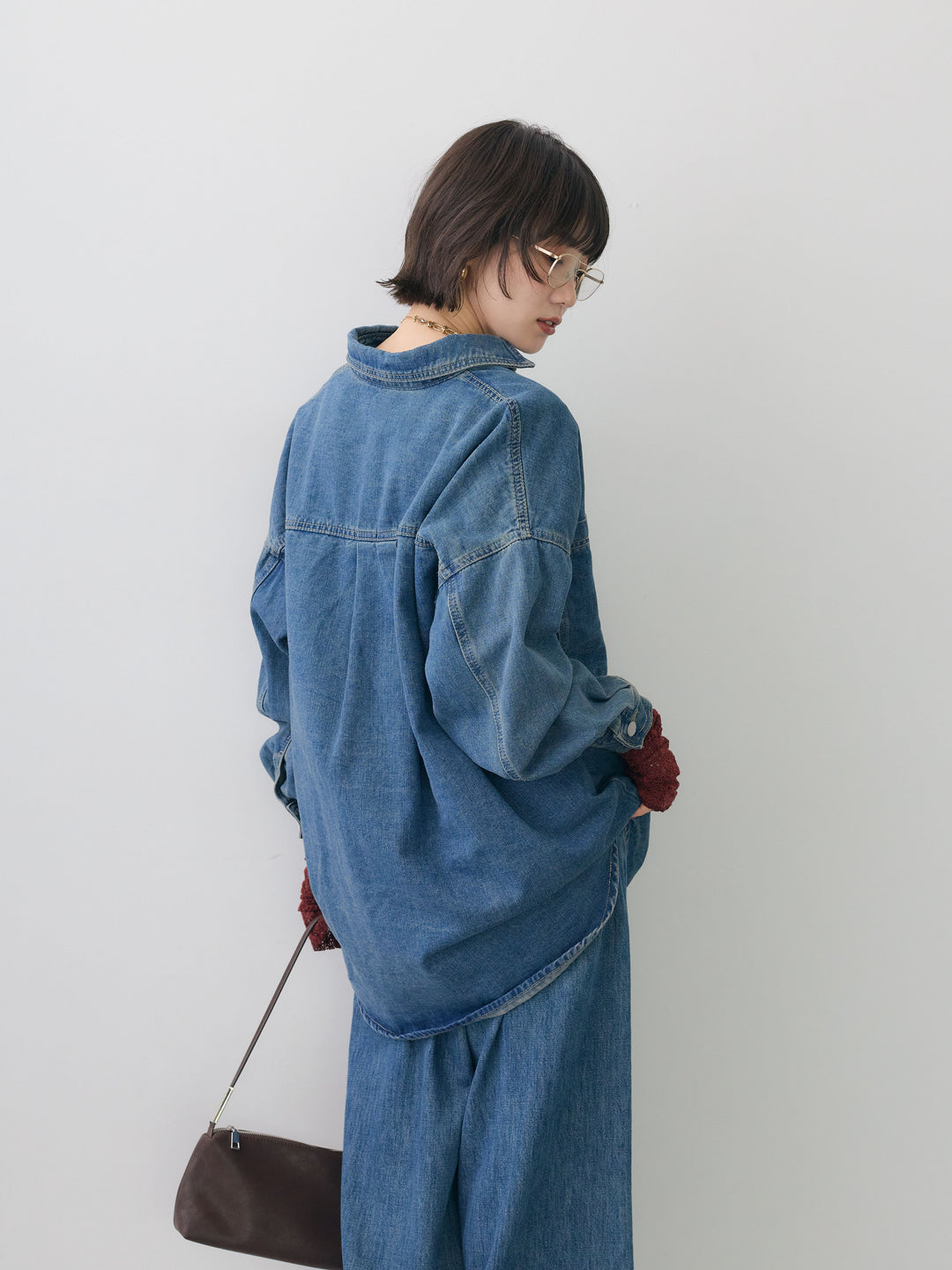 [予約]ビッグポケットデニムオーバーシャツ/denimblue