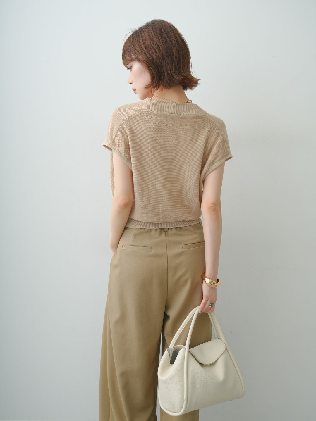 [SET]カシュクールフレンチニットトップス+選べるアクセセット(2set)