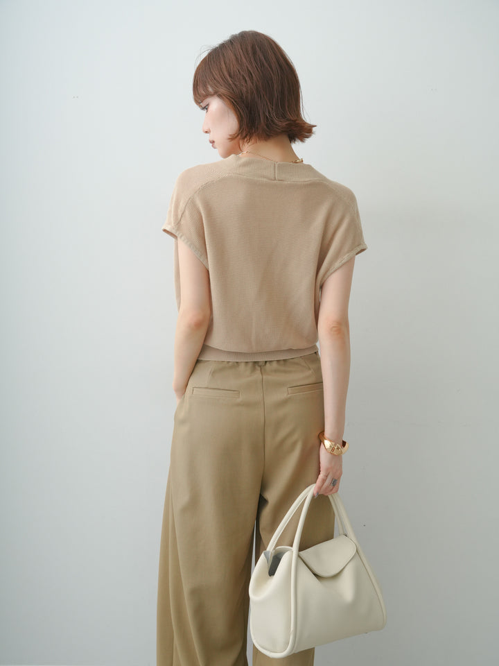 [SET]カシュクールフレンチニットトップス+選べるアクセセット(2set)