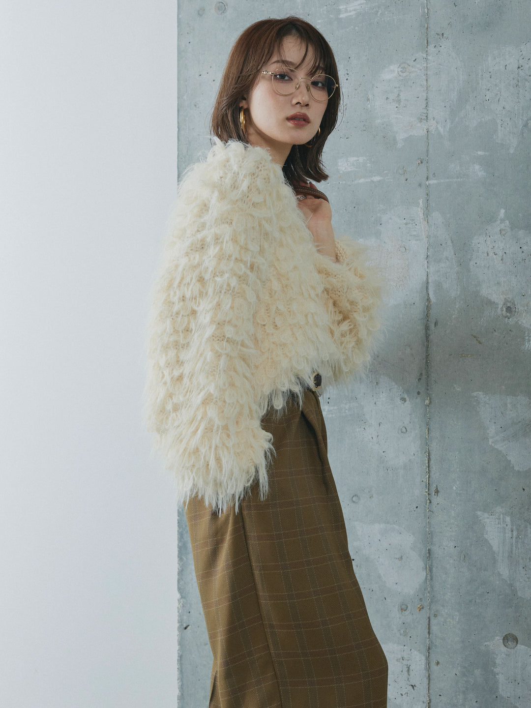 【Allure】[SET]ミックスシャギーループニットプルオーバー+ミックスシャギーループニットプルオーバー(2set)