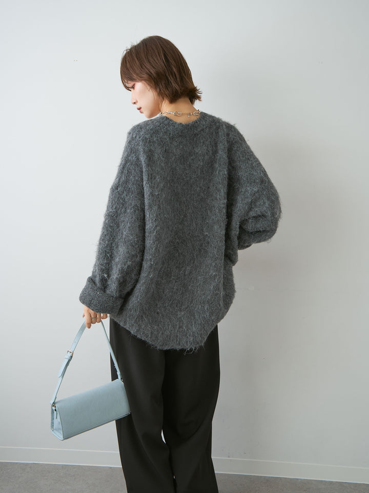 [SET]シャギードッグモチーフニットトップス+選べるアクセセット(2set)