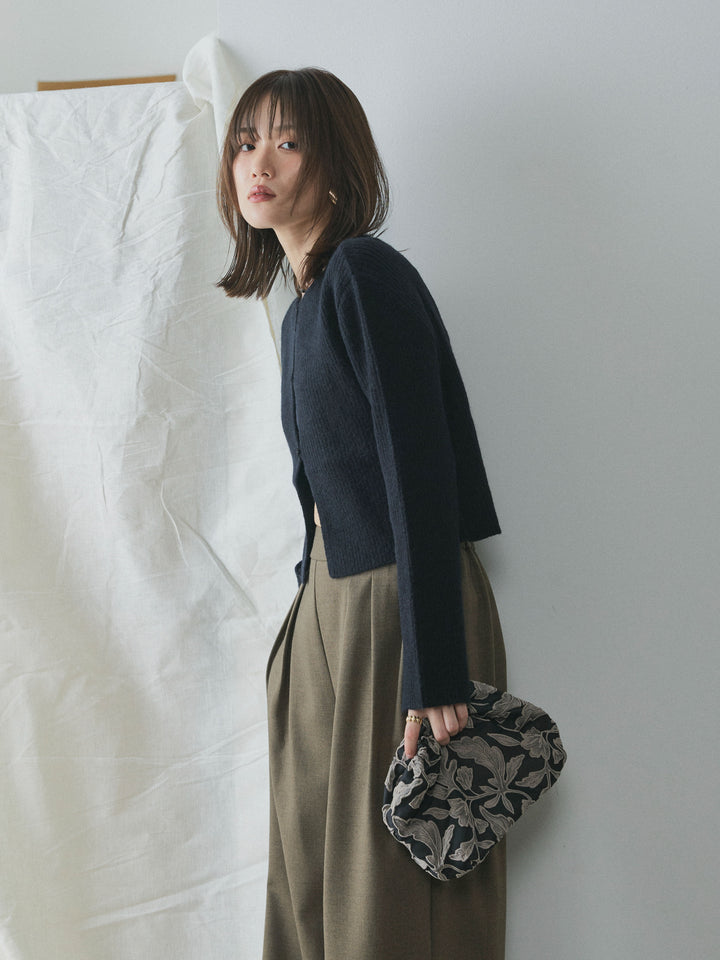 【Allure】[SET]デザインショートニットカーディガン+デザインショートニットカーディガン(2set)