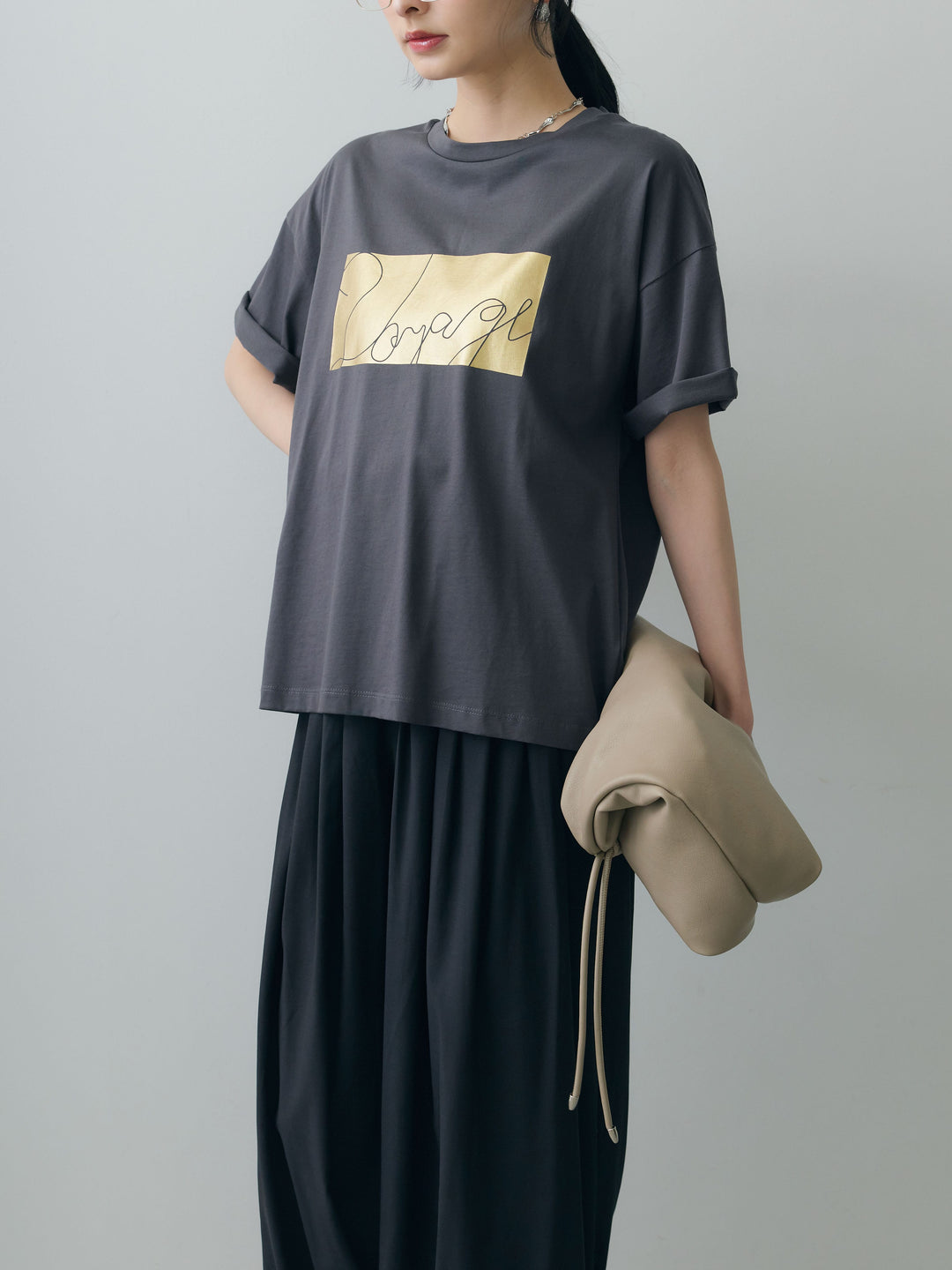 [SET]箔プリントボックスTEE+選べるアクセセット(2set)
