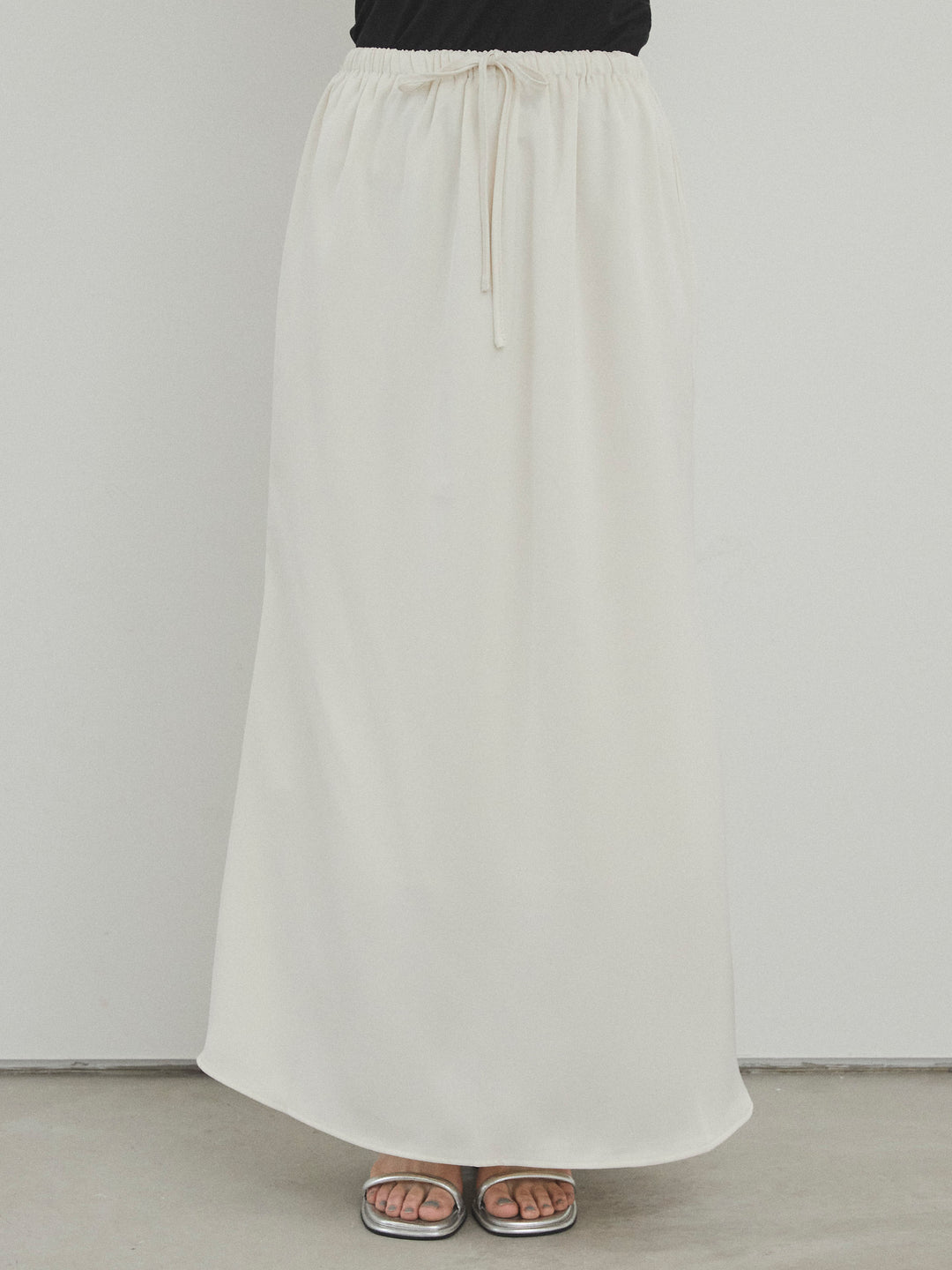 [予約]リラックスナロースカート/アイボリー