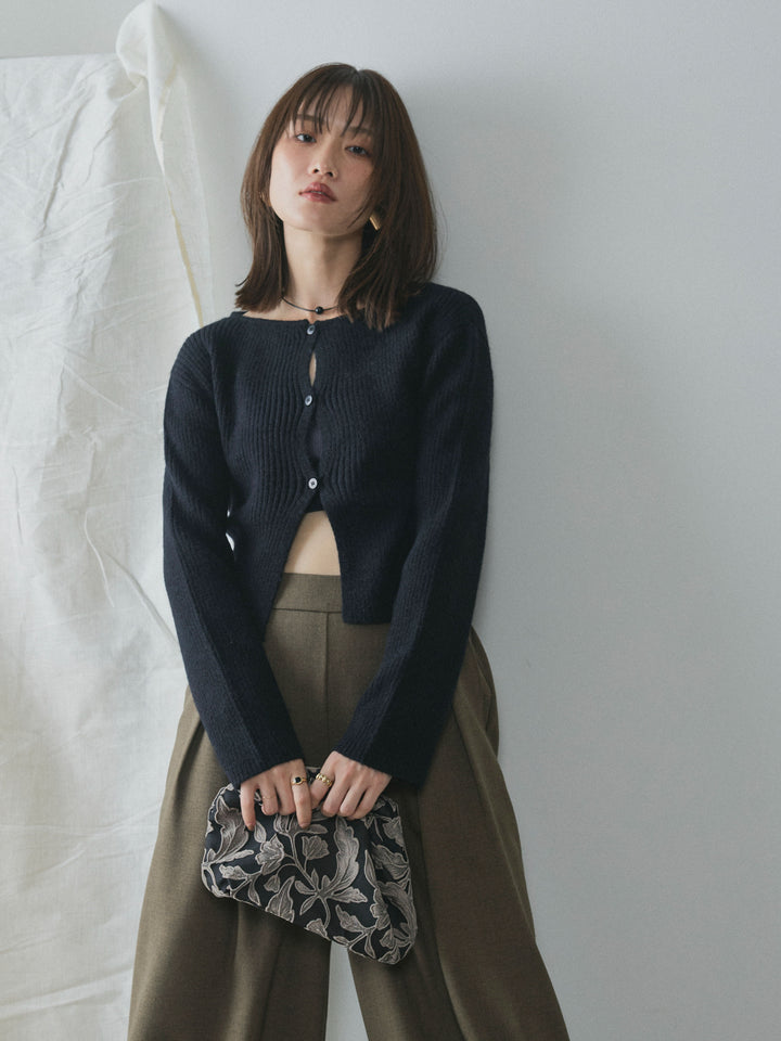 【Allure】[SET]デザインショートニットカーディガン+デザインショートニットカーディガン(2set)