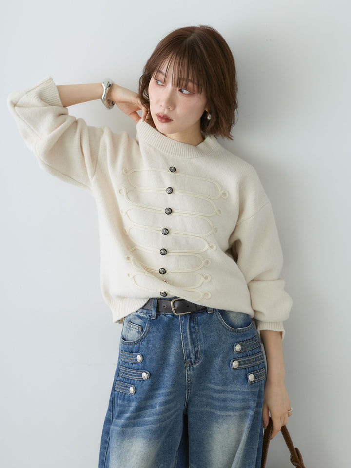 [SET]ナポレオンニットプルオーバー+選べるアクセセット(2set)