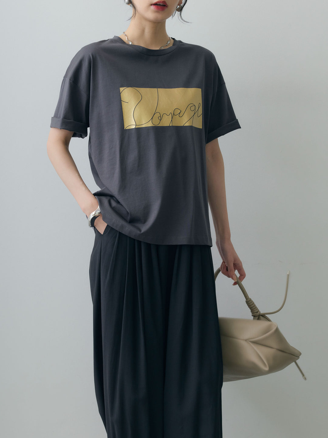 [SET]箔プリントボックスTEE+選べるアクセセット(2set)