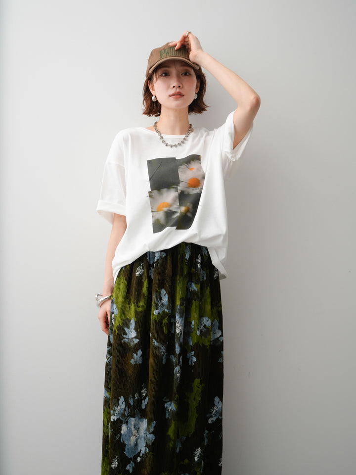 [SET]フラワーフォトTEE+フラワーフォトTEE(2set)