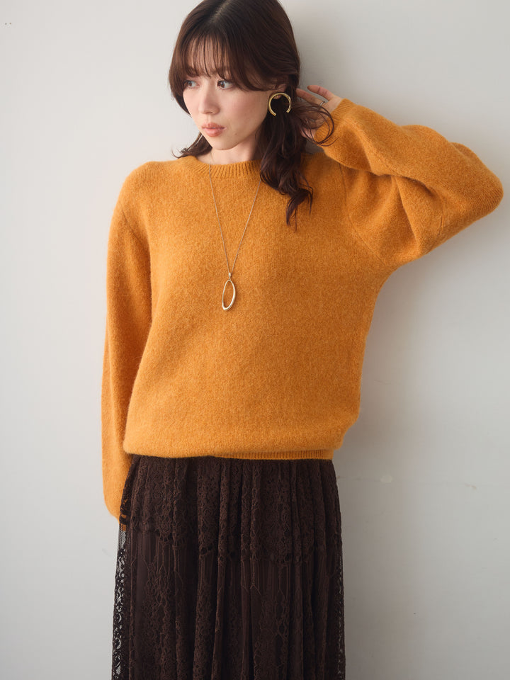 [SET]ソフトヘアリークルーネックニットトップス+ソフトヘアリークルーネックニットトップス(2set)