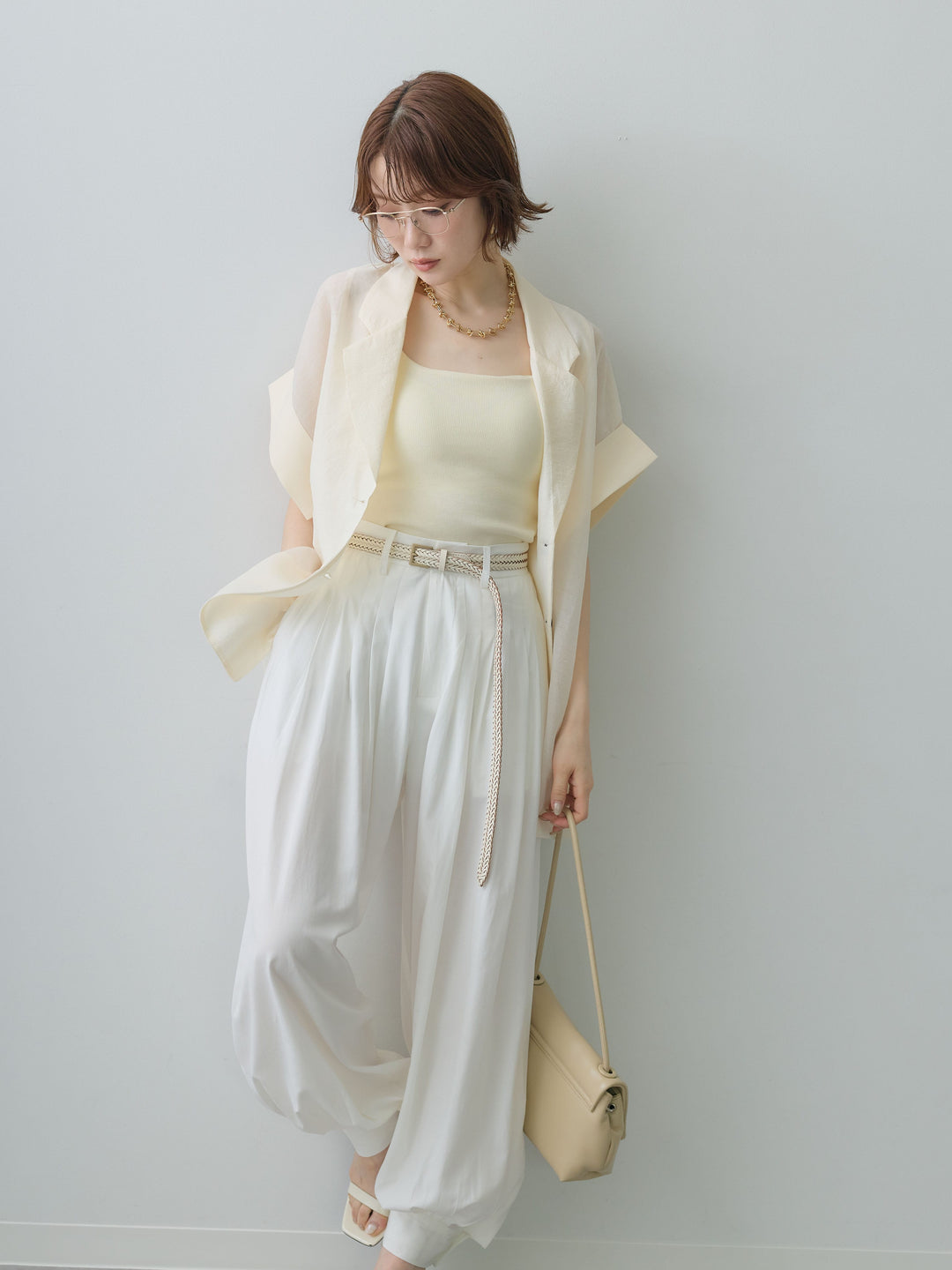 [SET]シアーオーバー半袖ジャケット+シアーオーバー半袖ジャケット(2set)