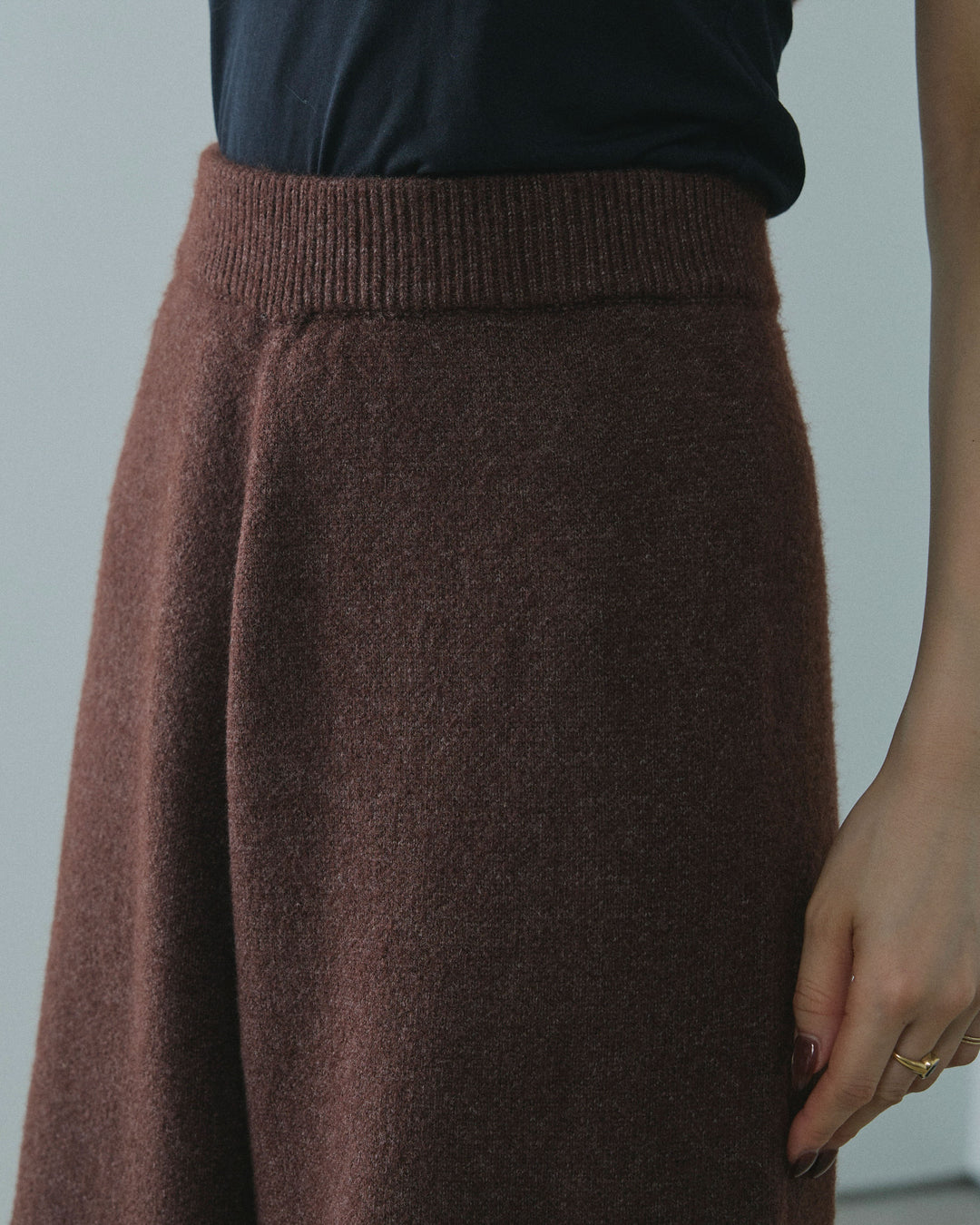 【Allure】[SET]ニットベアトップ＆ワイドパンツSET UP+ニットロングガウン(2set)