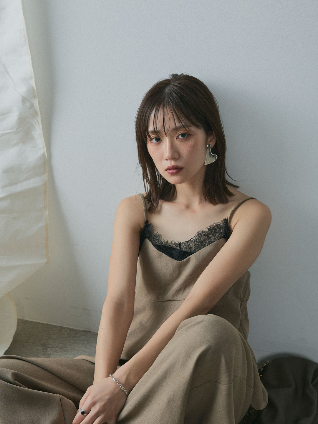 [予約]レースキャミオールインワン/beige