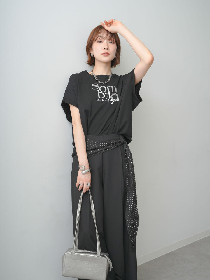 [予約]立体ロゴエンボスTEE /black