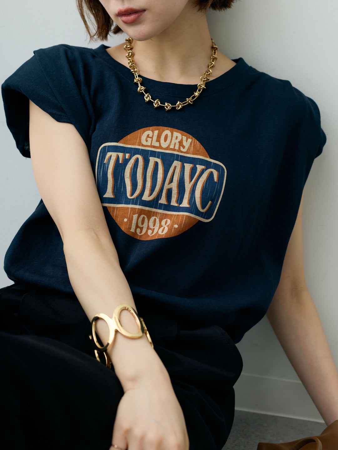 [SET]ヴィンテージロゴドロストTEE+選べるアクセセット(2set)