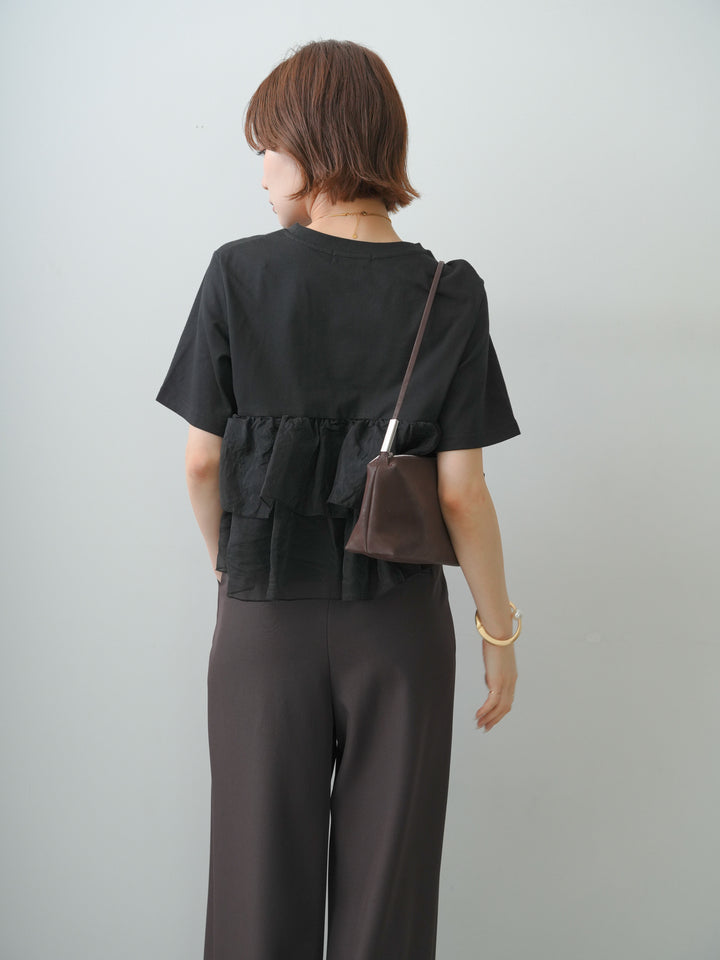 [SET]オーガンジーフリルドッキングTEE+選べるアクセセット(2set)