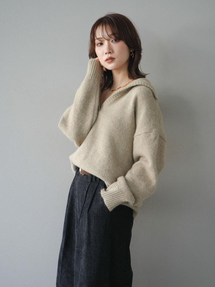 [SET]スキッパーニットプルオーバー+選べるアクセセット(2set)