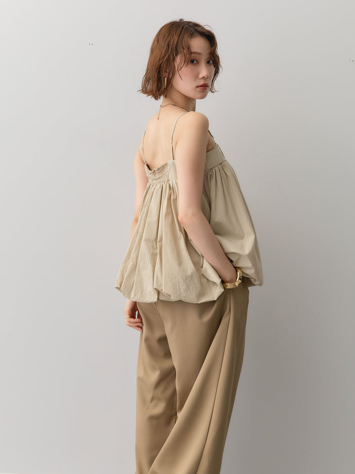 [予約]バックル付バルーンキャミトップス/beige