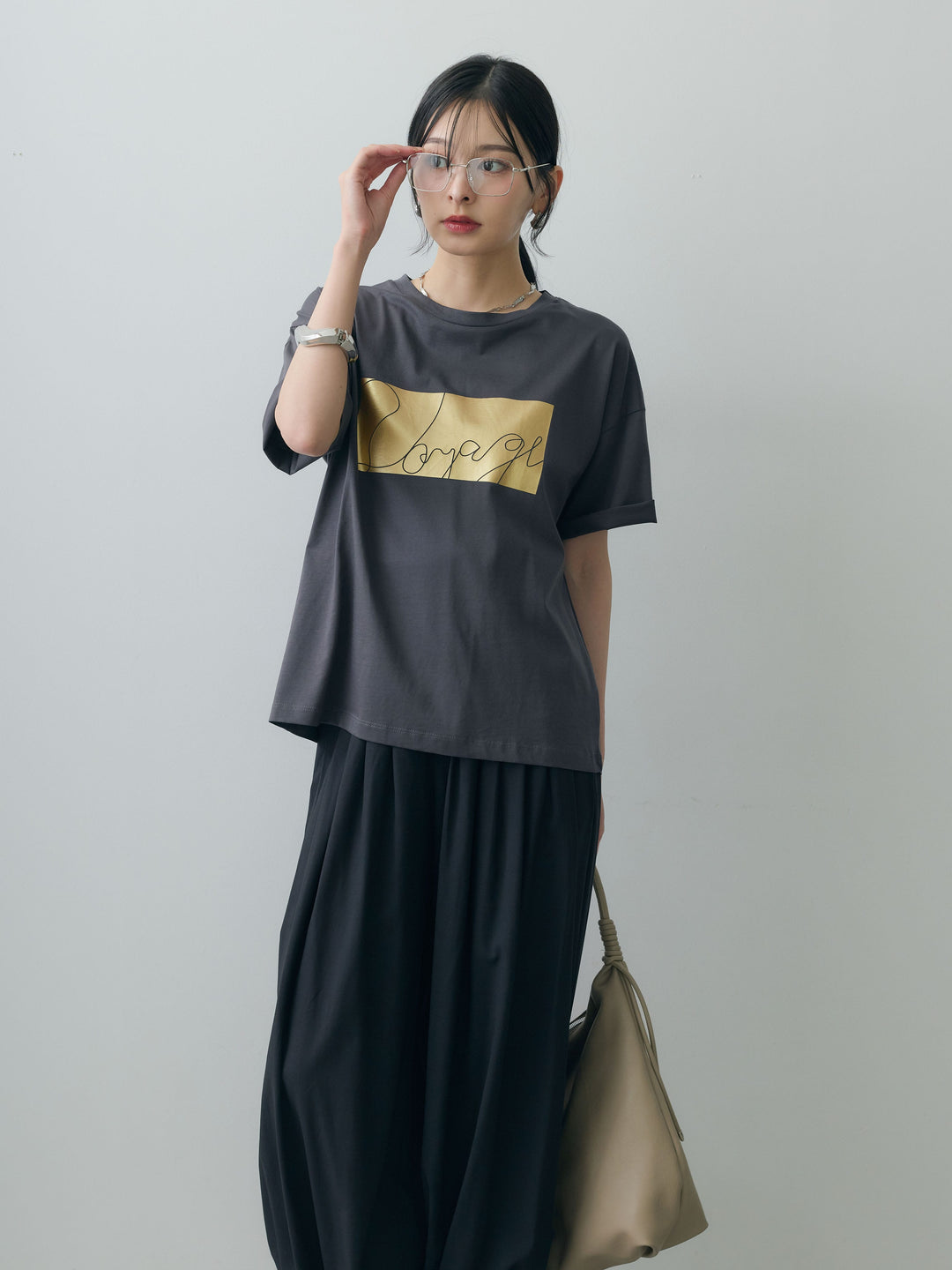 [SET]箔プリントボックスTEE+選べるアクセセット(2set)